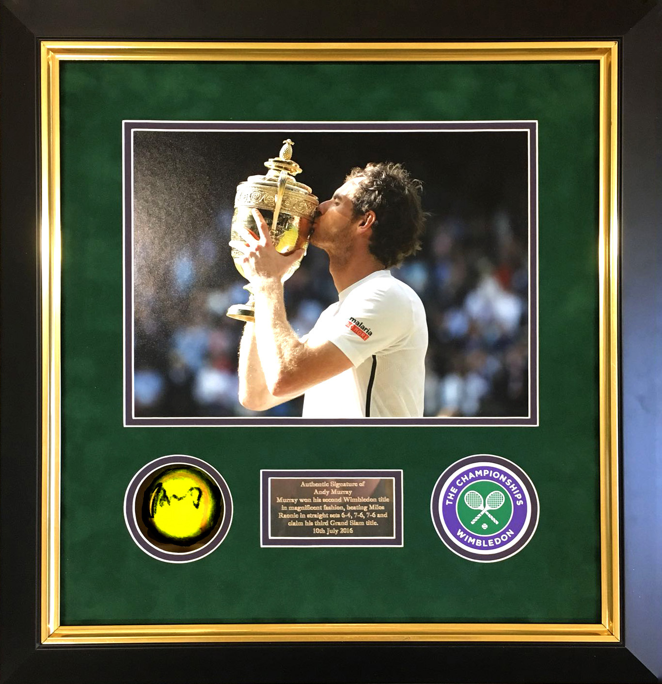 ANDY MURRAY Autographed WIMBLEDON tennis ball with newest Certificate