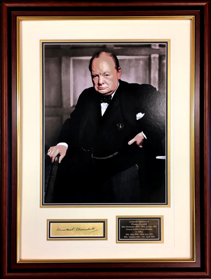 winston churchill framed picture